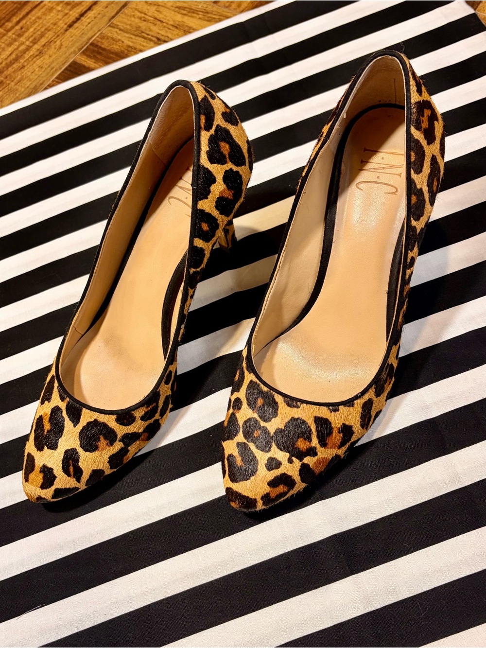 I.N.C Leopard Print Pumps Women’s 6.5 Pointed Toe Heels Animal Print